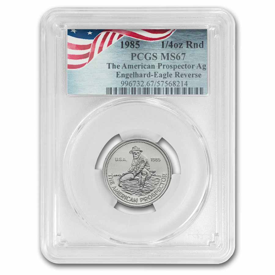 1985 1/4 oz Silver Round - Engelhard Prospector MS-67 PCGS | eBay